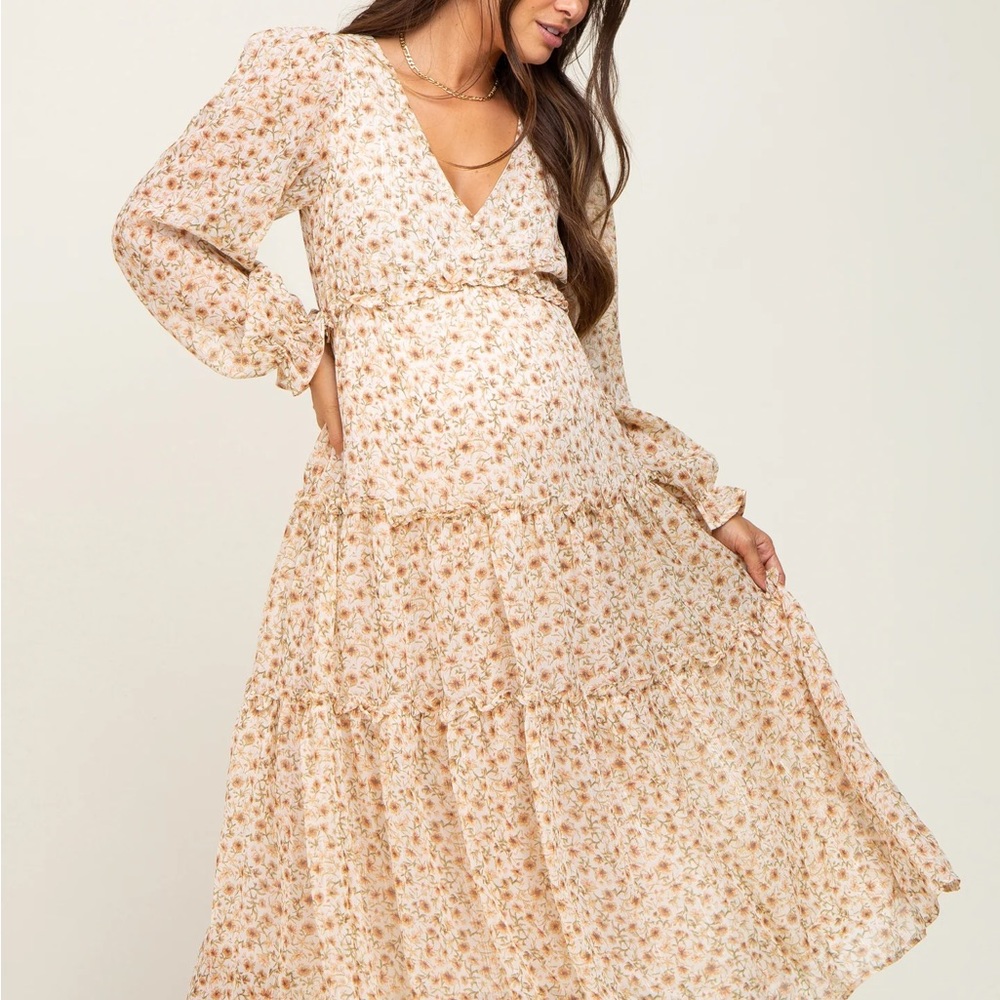 Boho Floral Maternity Dress